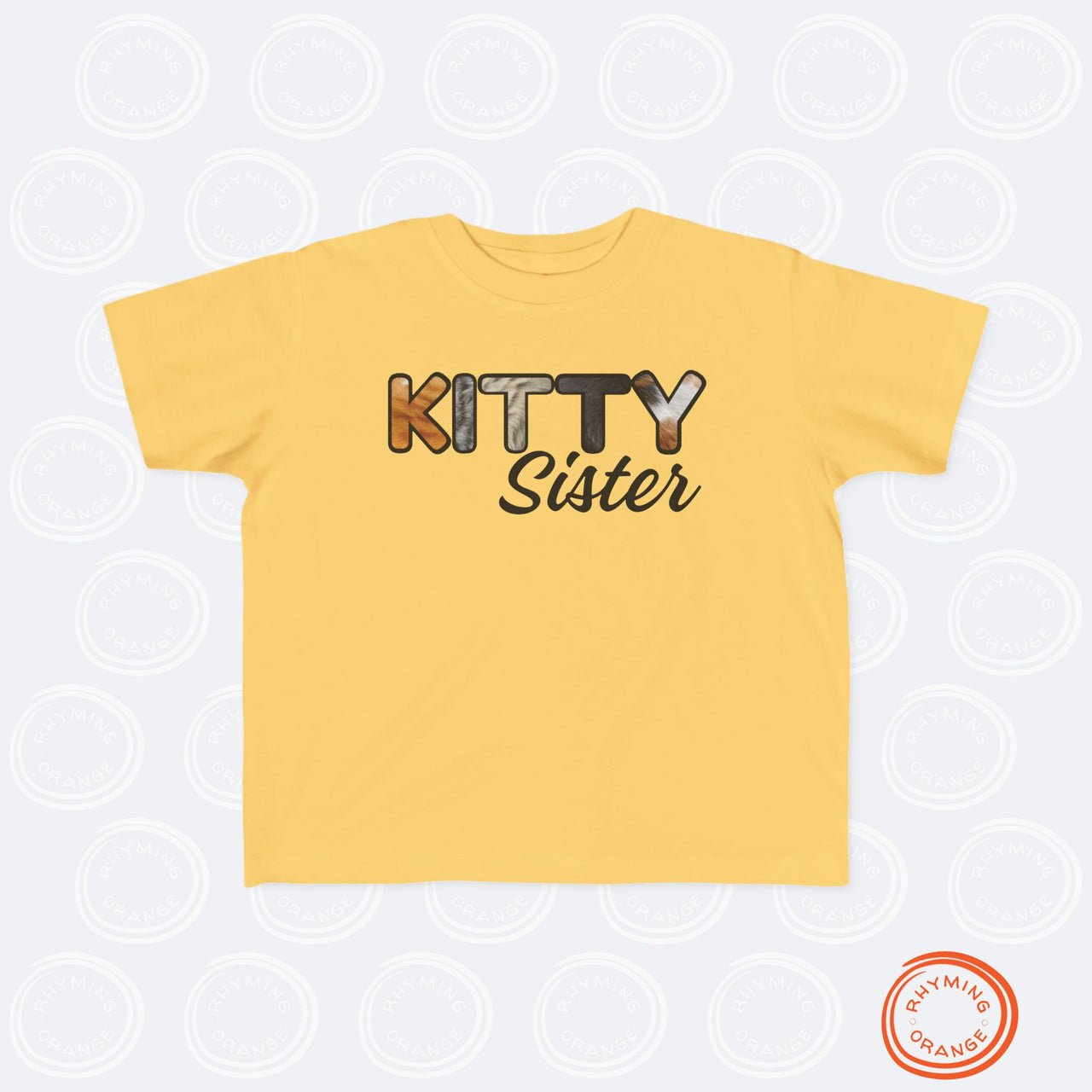 Cat Sister Toddler Tee, Furry Letter Custom Tshirt Pet Sibling, Birthday or Baby Shower Gift, Expecting Mom Gift, Kid Gift, Cat Shirt