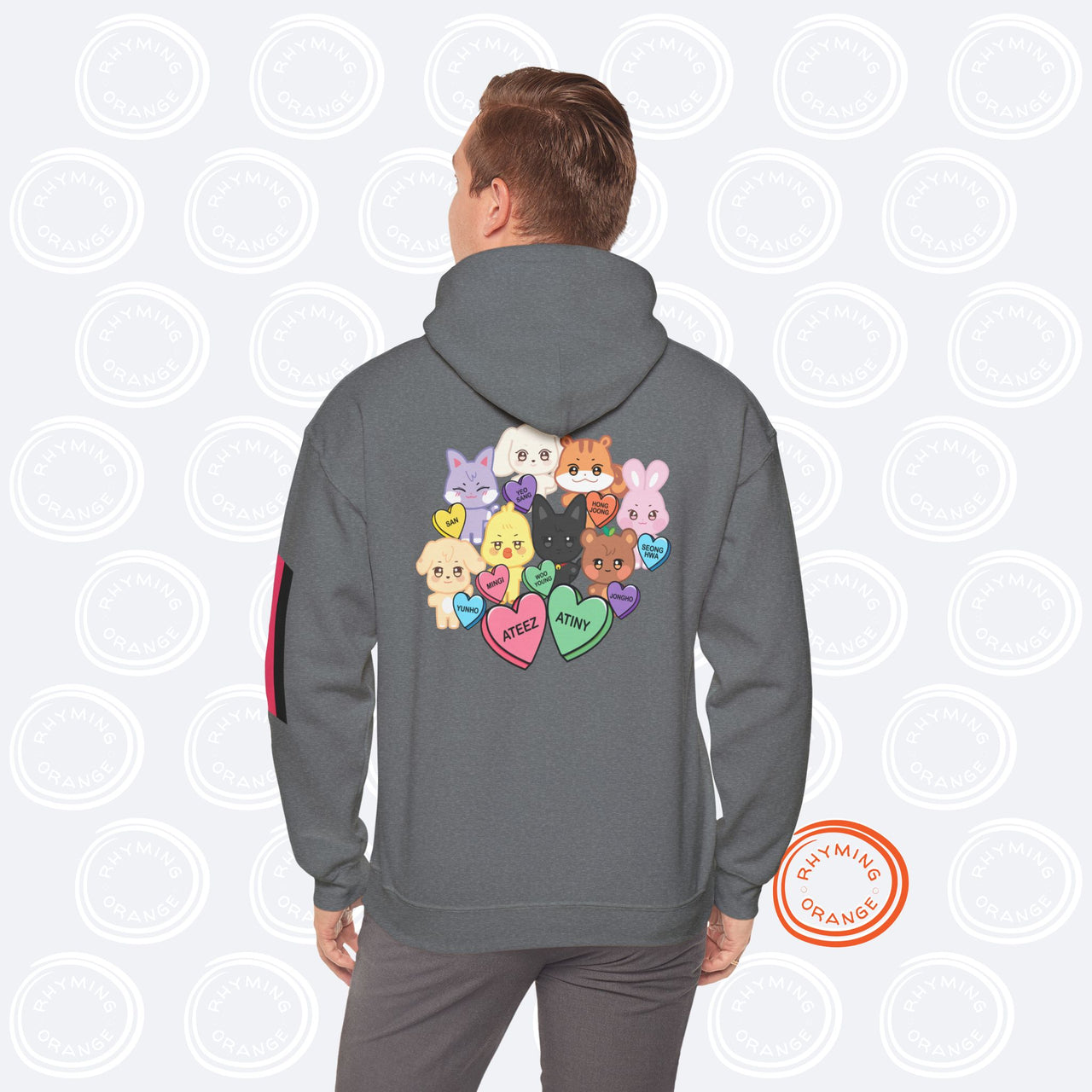 Aniteez Candy Hearts Hoodie, ATEEZ Valentine's Unisex Hooded Sweatshirt, KPop Merch Shirt