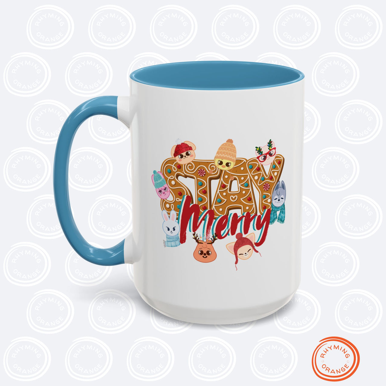 Stray Kids SKZoo Holiday Mug, 11oz 15oz STAY Merry Gingerbread Accent Mug, StrayKids Quokka Bbokari Bang Chan Lee Know Felix Changbin Merch