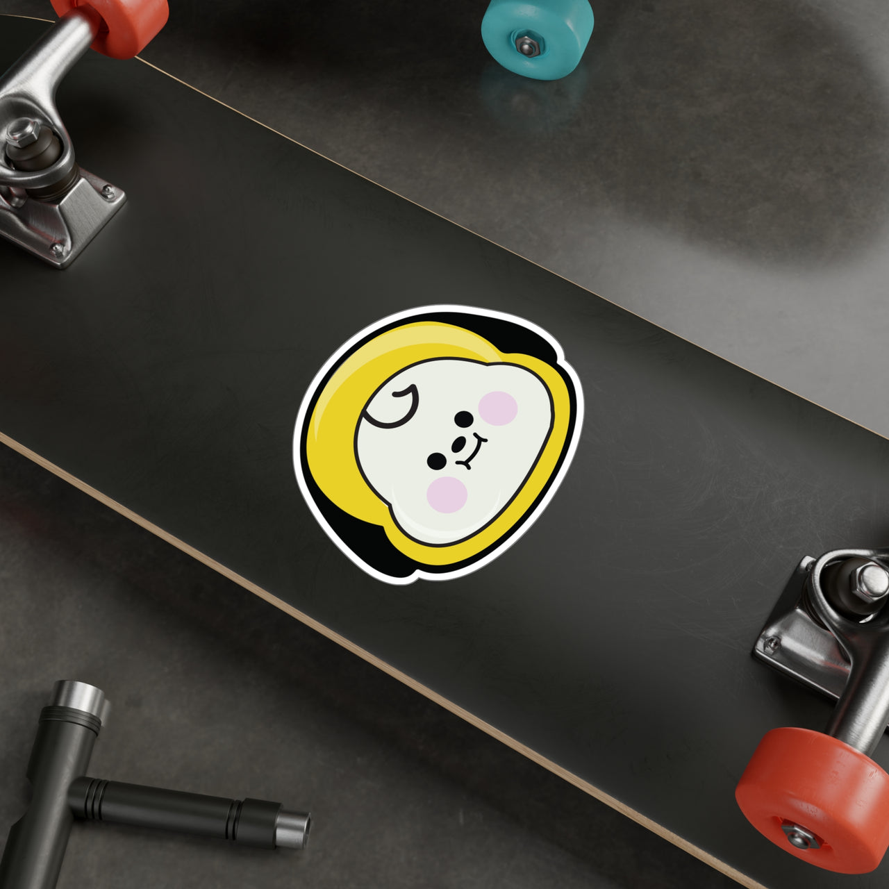 BTS Chimmy BT21 Vinyl Kiss-Cut Decals, 3" & 6" BT21 Jimin Character Stickers