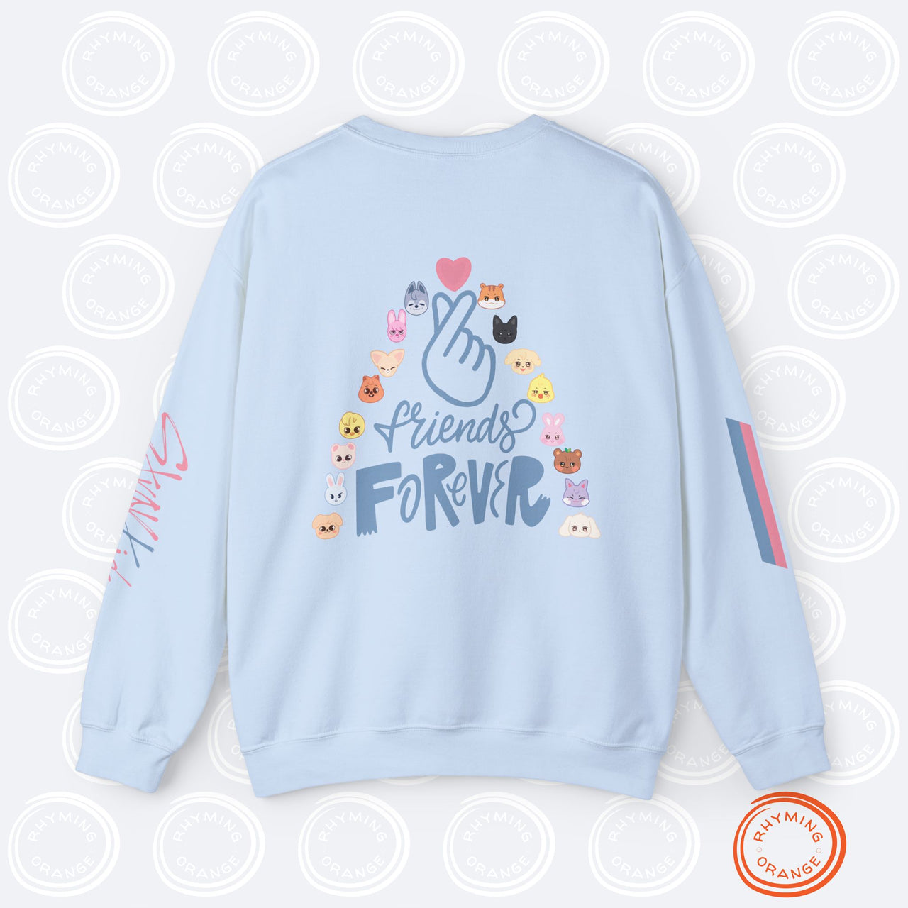 SKZoo LOVES Aniteez Finger Heart Sweatshirt, STAY Atiny Sweatshirt, Stray Kids Ateez KPop Merch