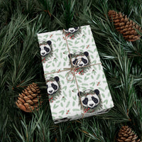 Thumbnail for Pandas and Pines Vintage Gift Wrapping Paper, Panda Bear Holiday Gift Wrap, Christmas Jungle Print Paper