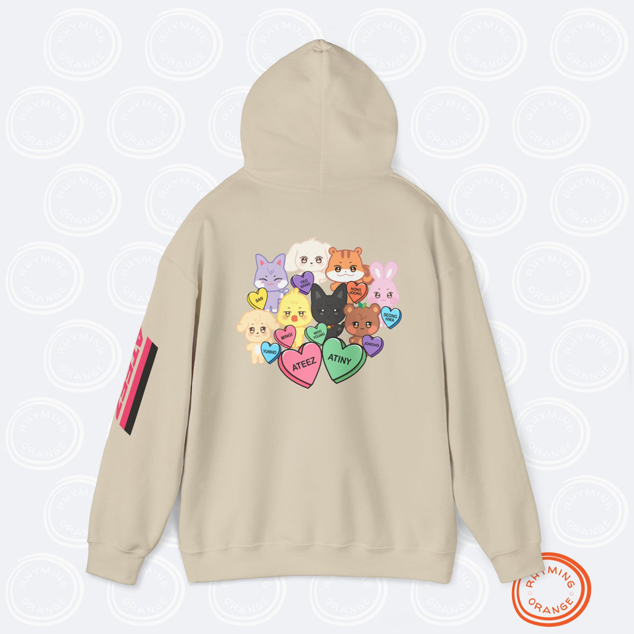 Aniteez Candy Hearts Hoodie, ATEEZ Valentine's Unisex Hooded Sweatshirt, KPop Merch Shirt