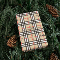 Thumbnail for Personalized Classic British Plaid Gift Wrap Paper | Custom Elegant Wrapping Paper with a Timeless Checkered Pattern