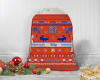 Thumbnail for Personalized Go Gators Florida Christmas Sweater Print Santa Sack Gift Bag