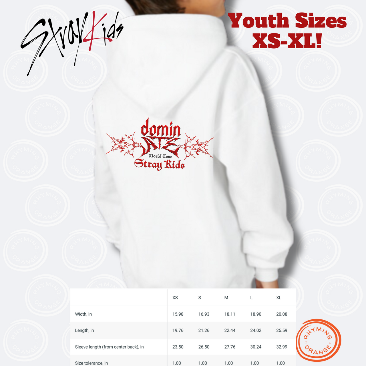 Stray Kids DominATE World Tour YOUTH Hoodie, SKZ Concert Unisex Kids Hooded Sweatshirt, StrayKids KPop Merch Shirt