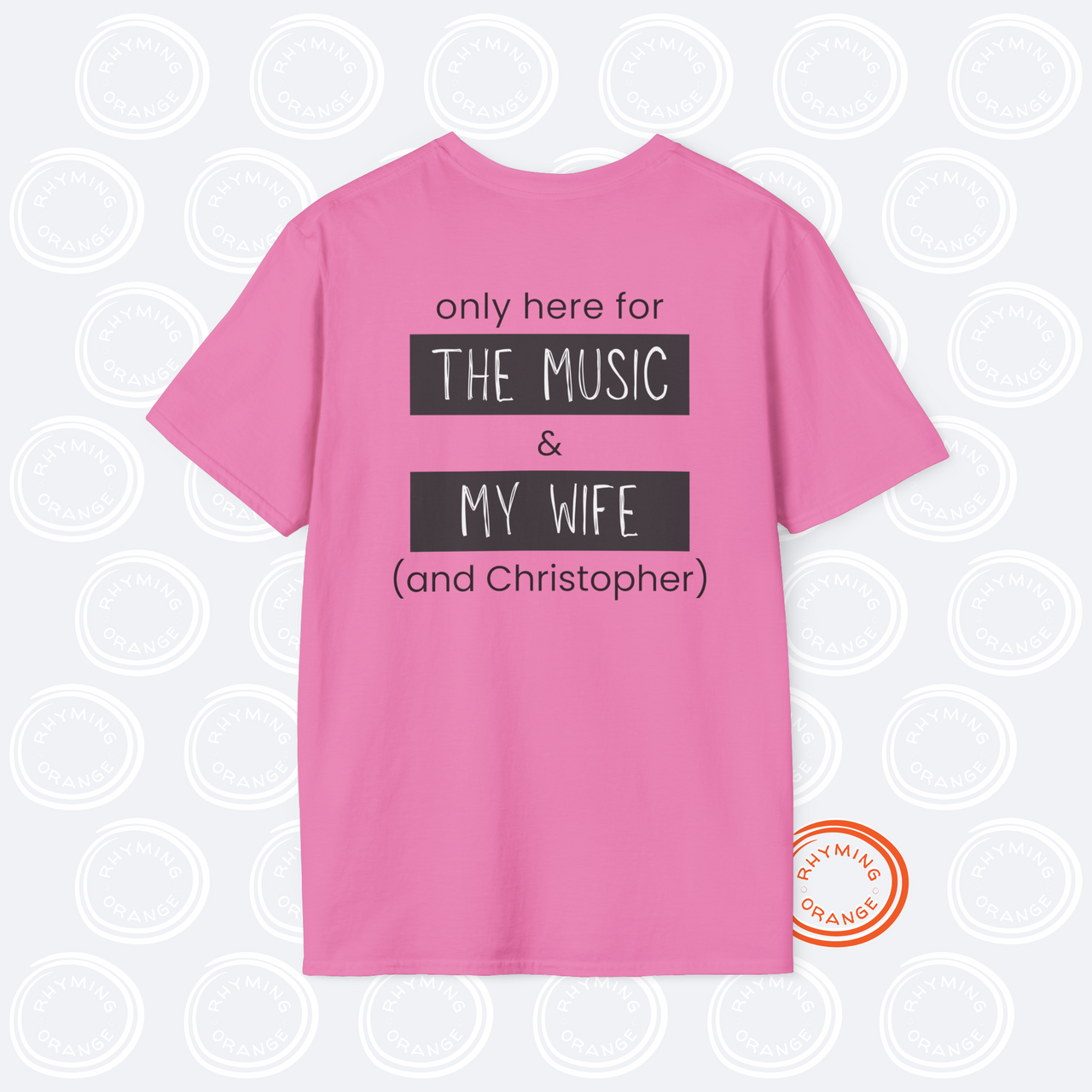 Stray Kids "Only here for the music, my wife, and ... [SKZ bias]" Unisex SoftStyle T-Shirt, Husband Wife StrayKids DominATE Concert Tee