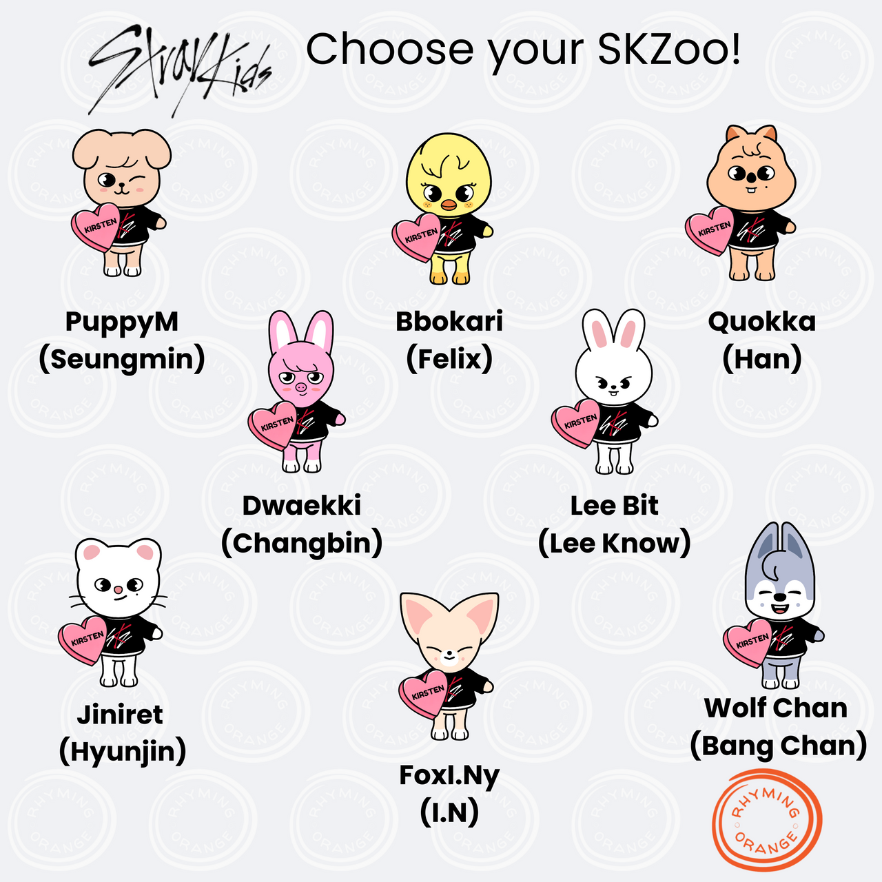 Personalized SKZoo Candy Hearts YOUTH Hoodie, Stray Kids Custom Valentine's Unisex Kids Sweatshirt, StrayKids SKZ KPop Children's Merch