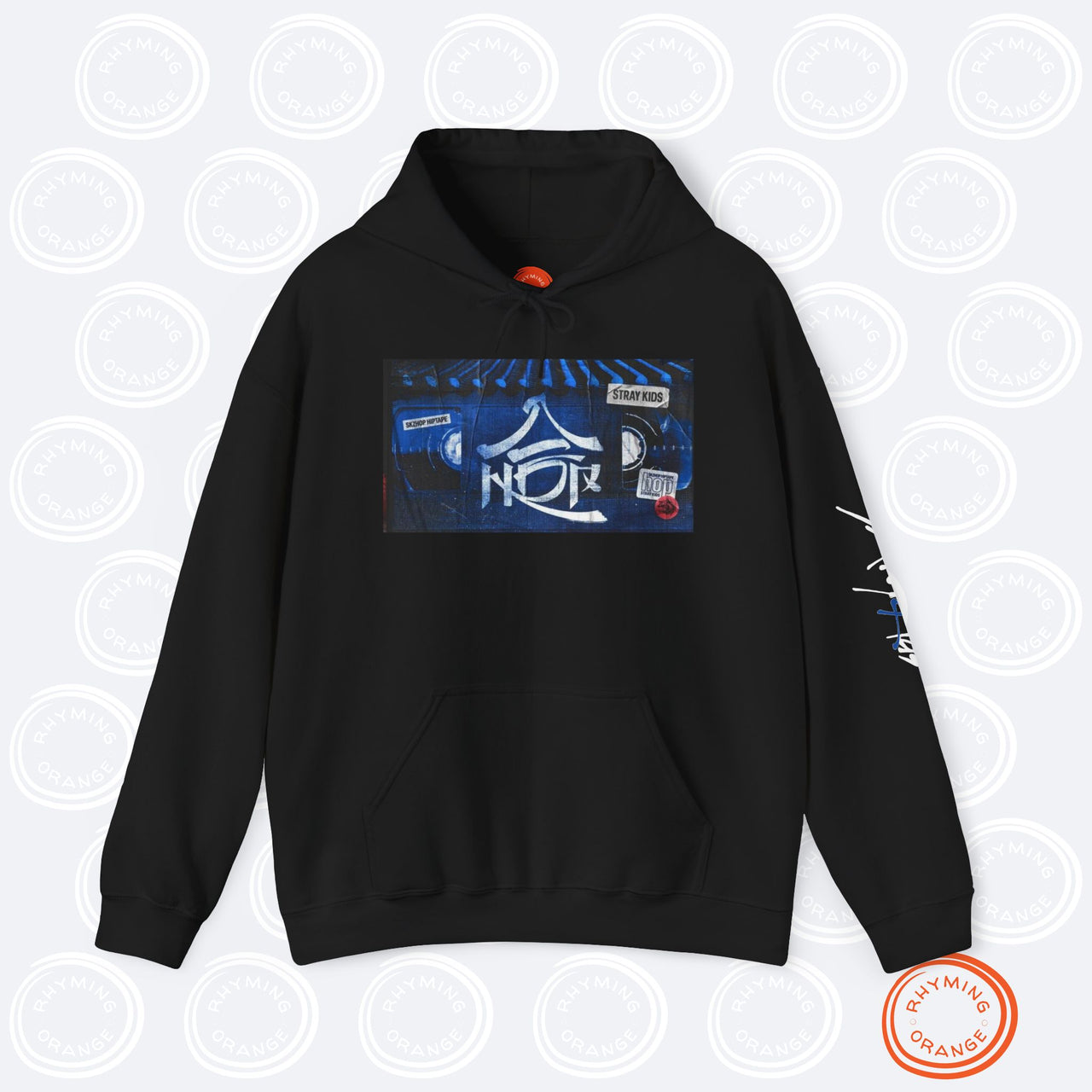 SKZHOP HIPTAPE Release Crewneck Hoodie, Unisex Stray Kids Album Merch with Sleeve Print, SKZ BangChan Felix Hyunjin Changbin KPop Sweatshirt