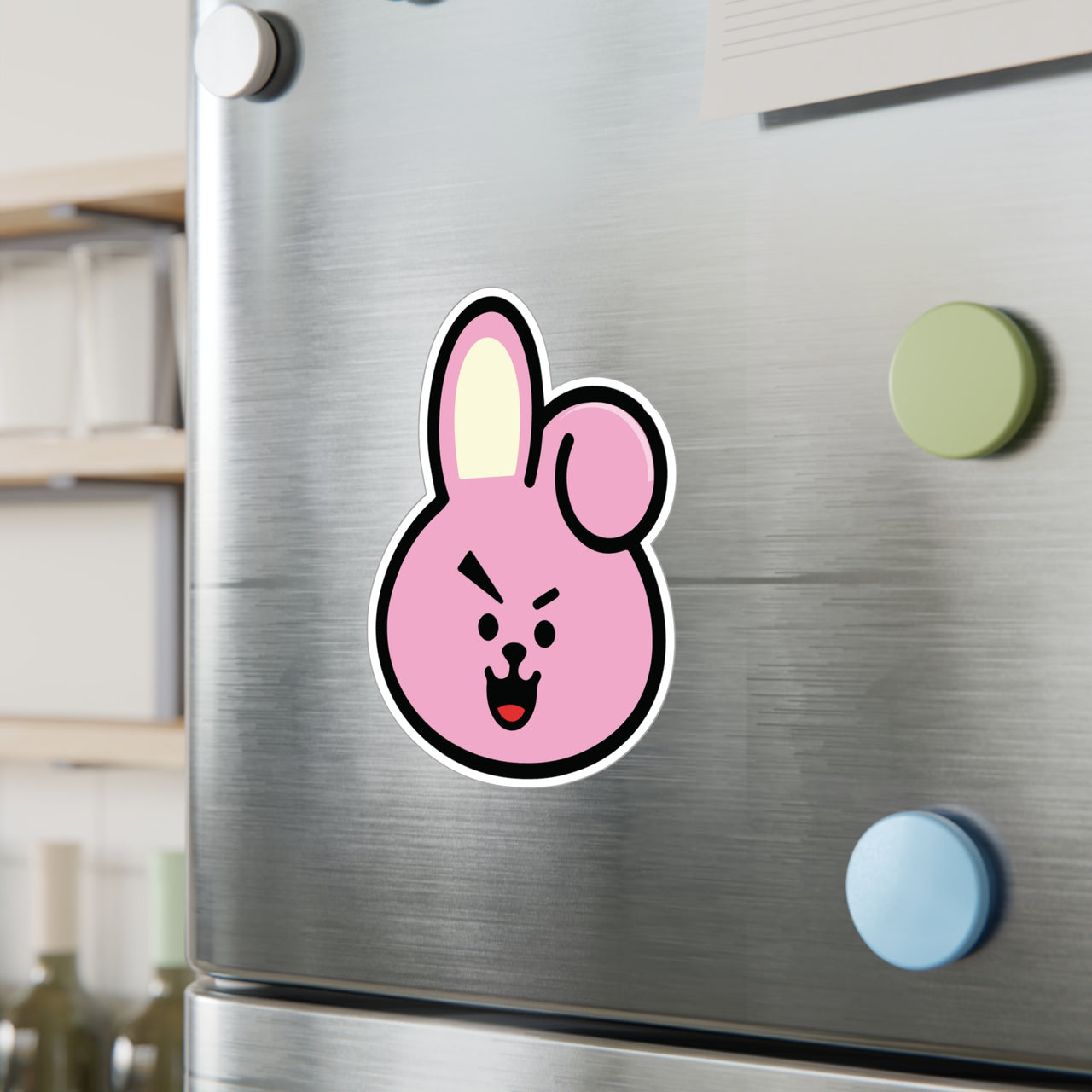 BTS Cooky BT21 Vinyl Kiss-Cut Decals, 3" & 6" BT21 Jungkook Character Stickers