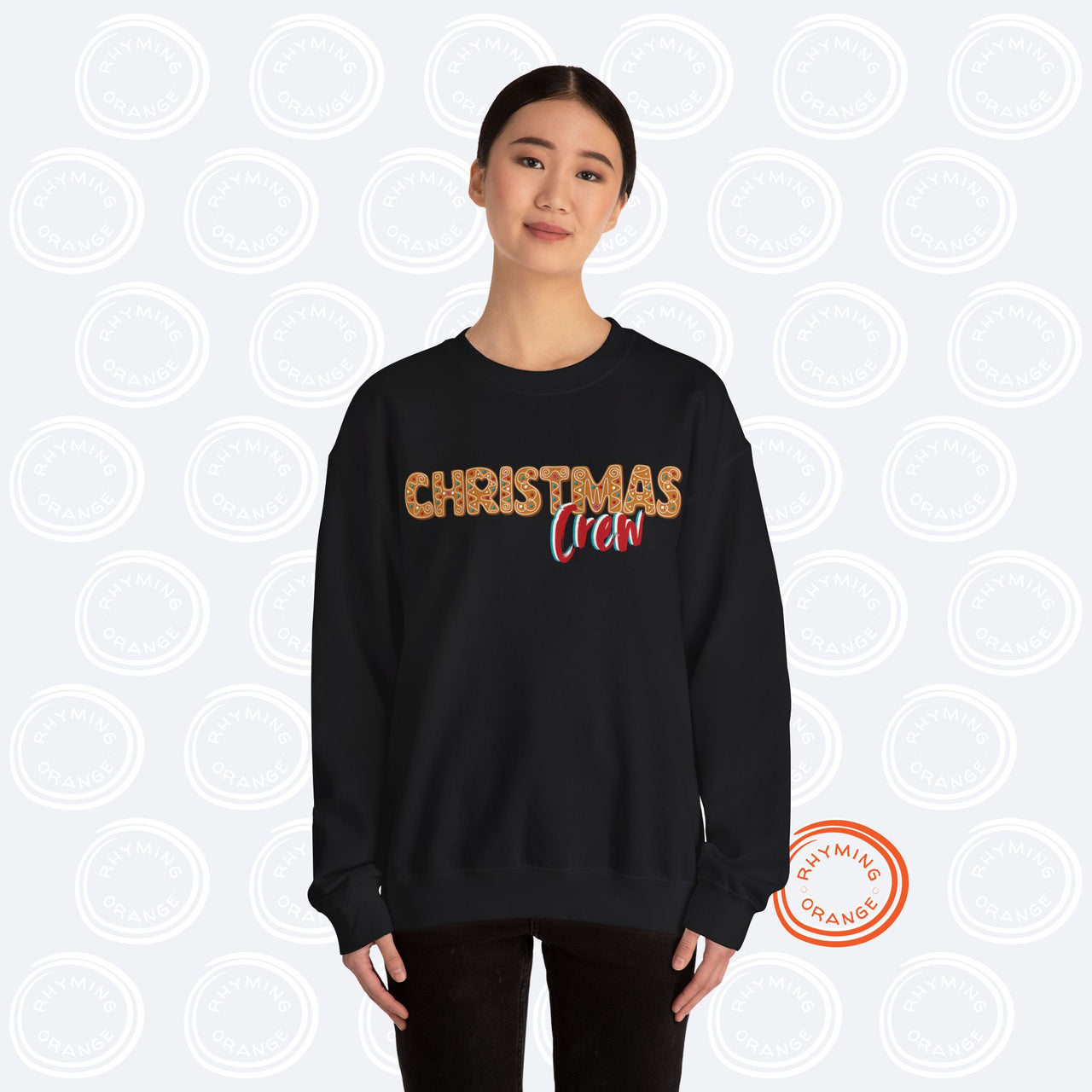 Personalized Christmas Crew Gingerbread Sweatshirt Custom Holidays Shirts, Family Matching Outfits Adult Hoodie, Christmas Couple Pajamas