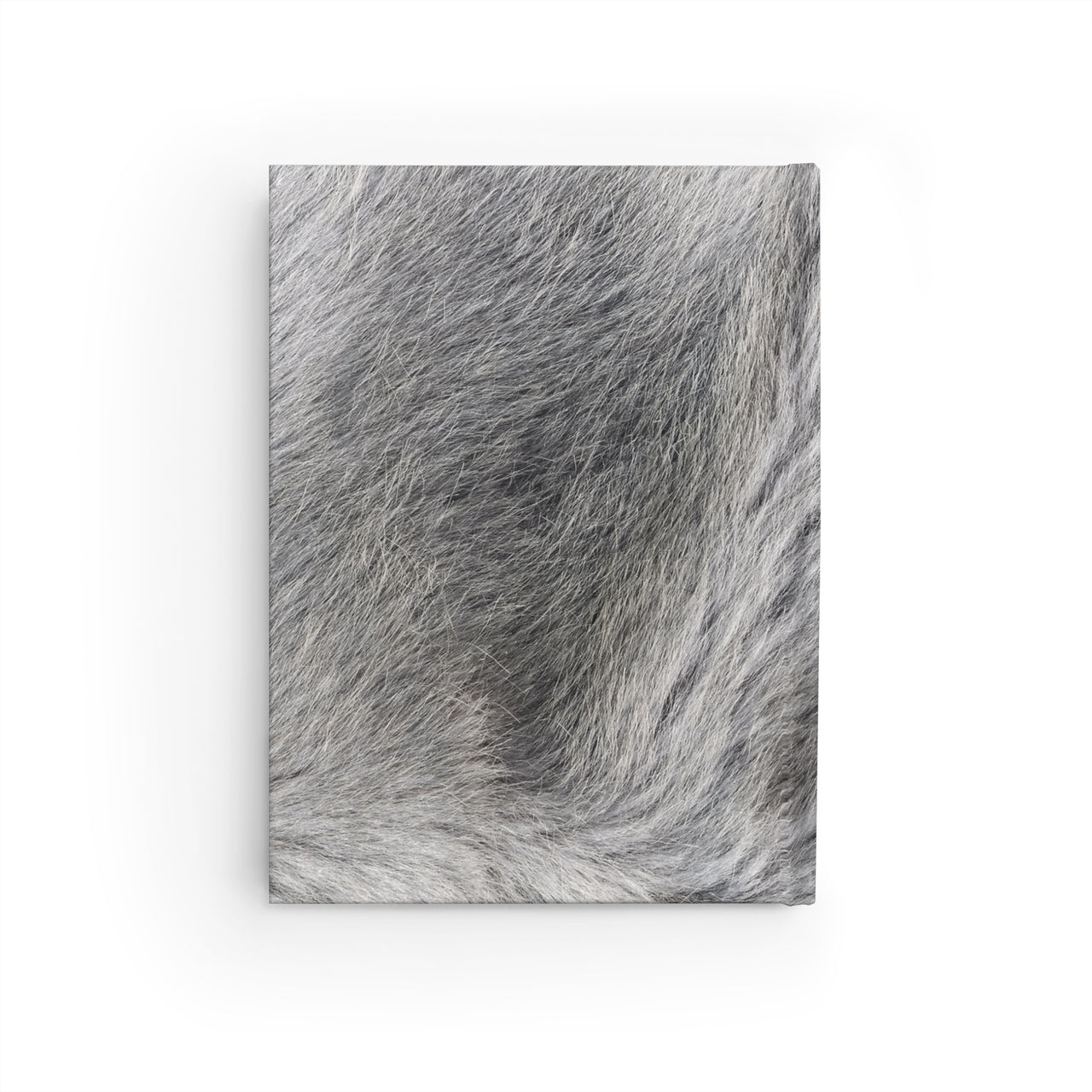 Fur and Leather Name Plate All-Over-Print Hardcover Journal, Matte with Lined or Blank Pages, Luxury Look Printed Cover