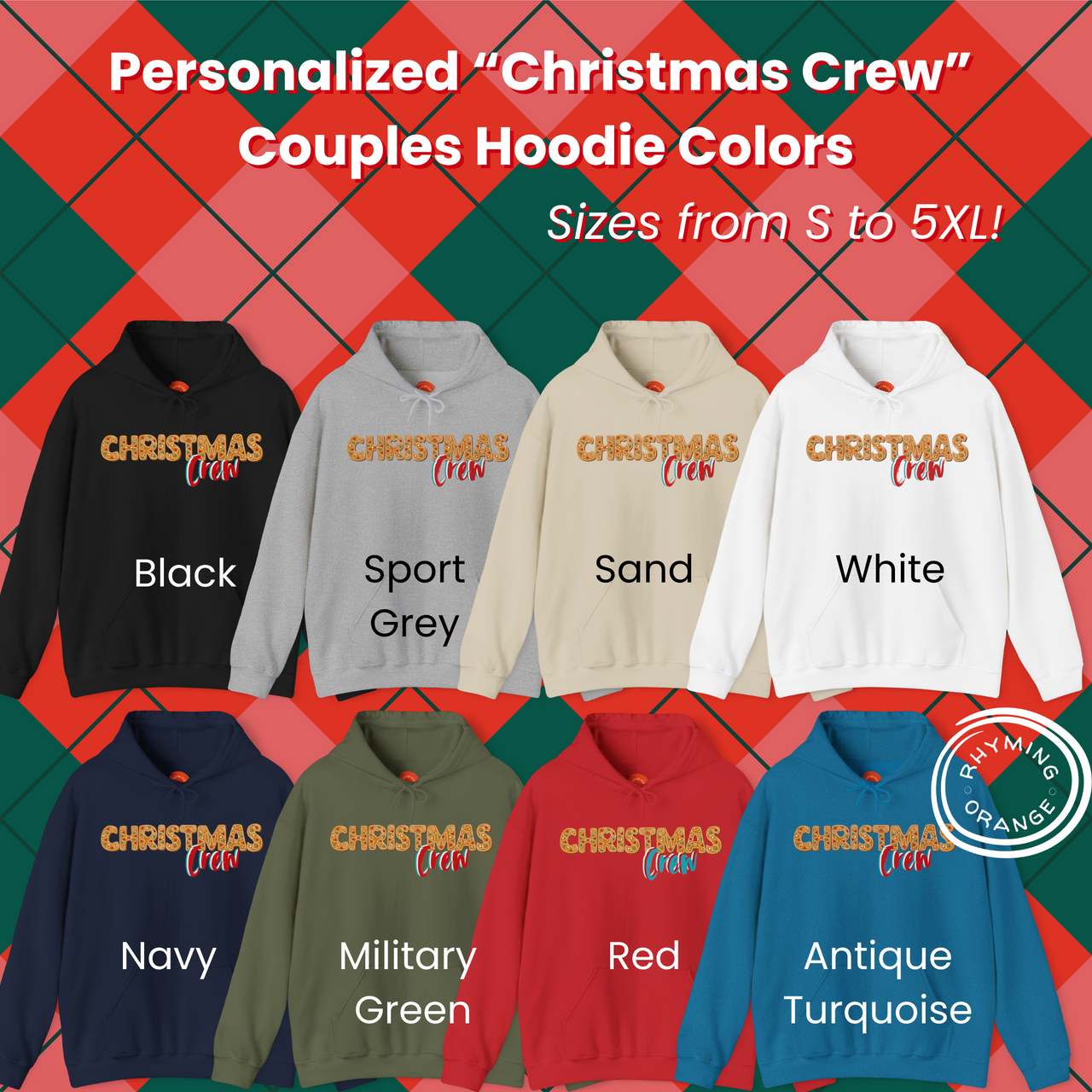 Personalized Christmas Crew Gingerbread Hoodie, Custom Holidays Hooded Sweatshirt, Family Matching Outfits Adult Hoodie, Christmas Pajamas