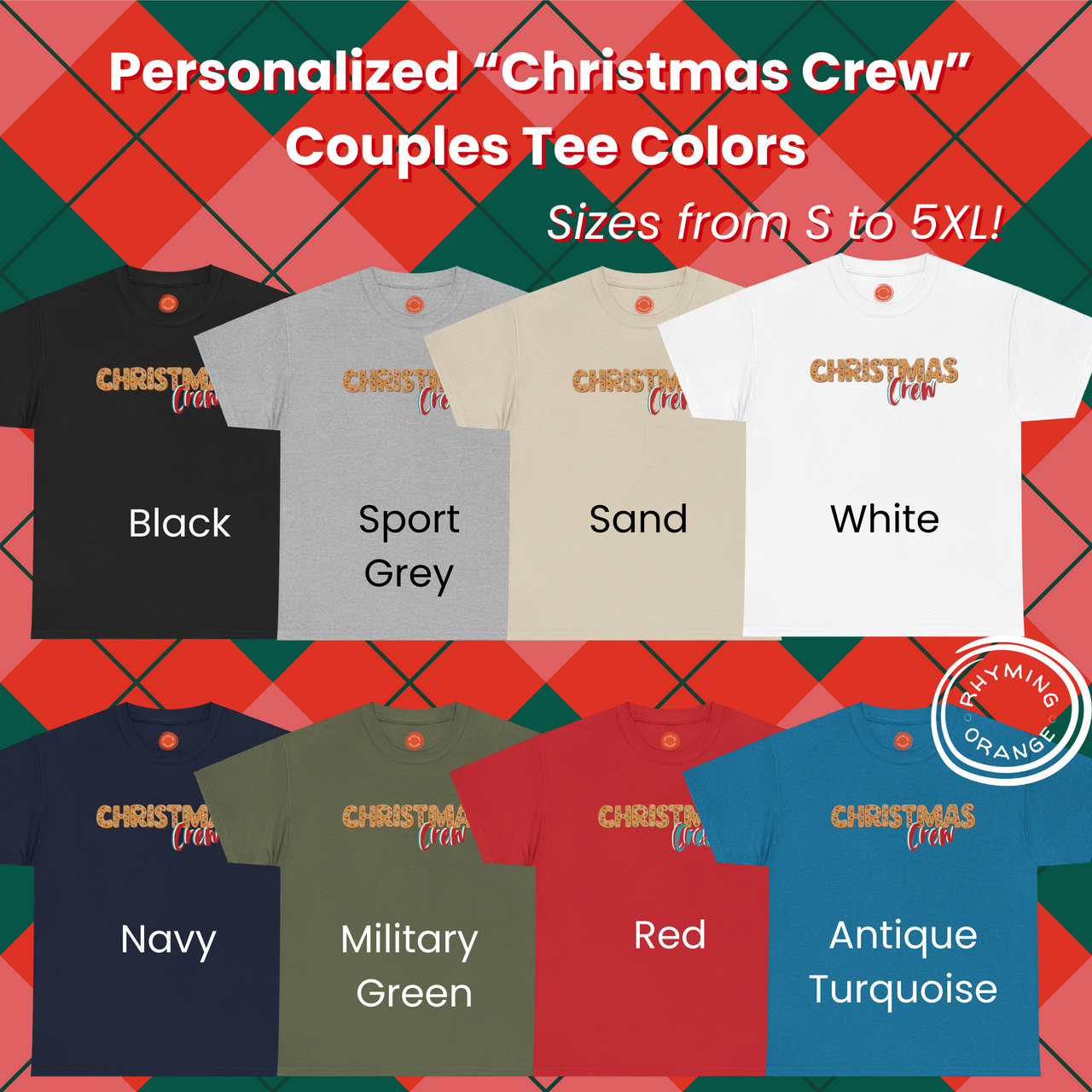 Christmas Crew Gingerbread Adult Tee, Custom Holidays tshirt, Family Matching Outfits Adult Shirt, Christmas Pajamas PJs