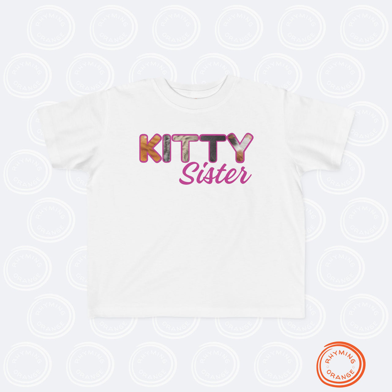 Custom Toddler Tee for Cat Brother or Sister, Furry Letter Pet Sibling, Birthday or Baby Shower Gift, Expecting Mom Gift, Kid Gift