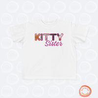 Thumbnail for Custom Toddler Tee for Cat Brother or Sister, Furry Letter Pet Sibling, Birthday or Baby Shower Gift, Expecting Mom Gift, Kid Gift