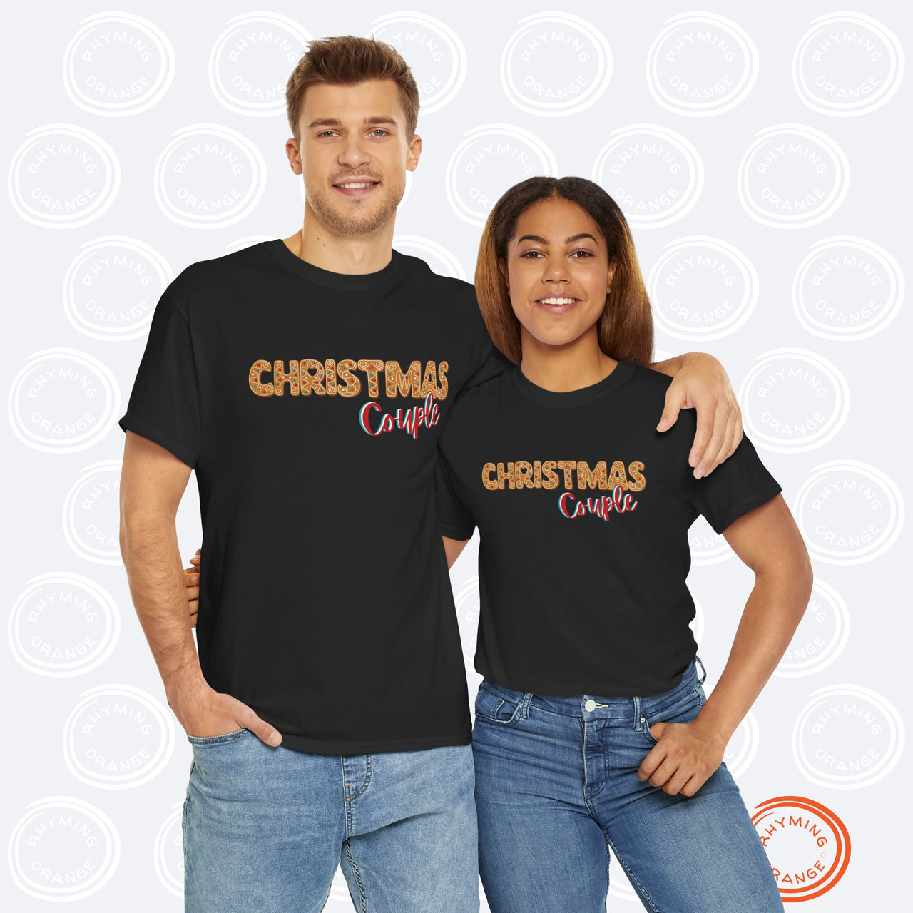 Personalized Christmas Couple Gingerbread Couples Tees, Custom Holidays Couple Tshirts, Matching Outfits Adult Shirt, Pair Pajamas PJs