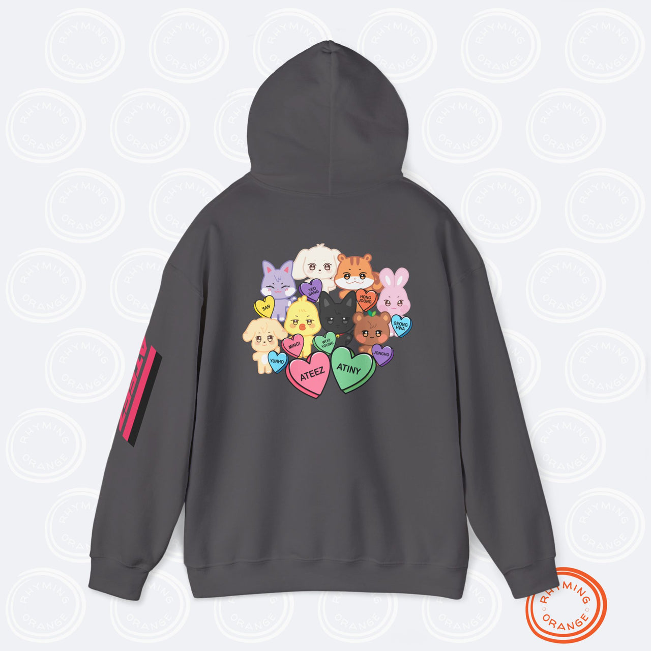 Aniteez Candy Hearts Hoodie, ATEEZ Valentine's Unisex Hooded Sweatshirt, KPop Merch Shirt