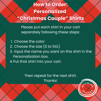 Thumbnail for Personalized Christmas Crew Gingerbread Couples Tees, Custom Holidays Couple Tshirts, Matching Outfits Adult Shirt, Pair Pajamas PJs