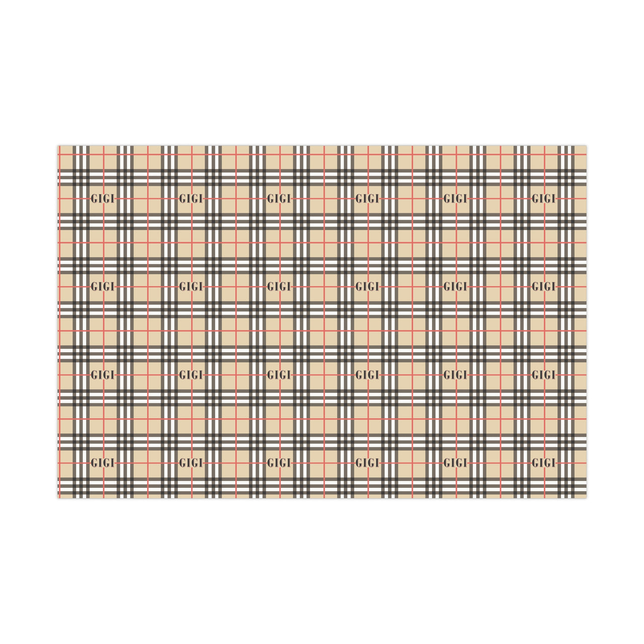 Personalized Classic British Plaid Gift Wrap Paper | Custom Elegant Wrapping Paper with a Timeless Checkered Pattern