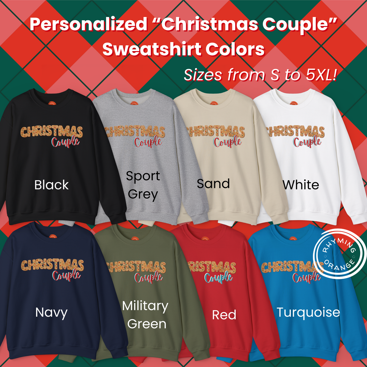 Personalized Christmas Crew Gingerbread Sweatshirt Custom Holidays Shirts, Family Matching Outfits Adult Hoodie, Christmas Couple Pajamas