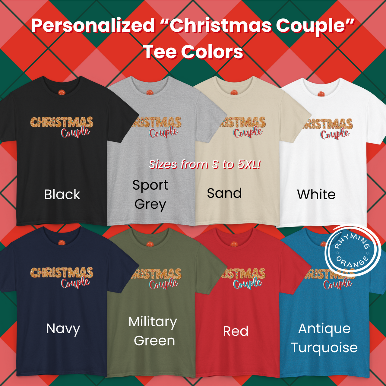 Personalized Christmas Crew Gingerbread Couples Tees, Custom Holidays Couple Tshirts, Matching Outfits Adult Shirt, Pair Pajamas PJs