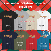 Thumbnail for Personalized Christmas Crew Gingerbread Couples Tees, Custom Holidays Couple Tshirts, Matching Outfits Adult Shirt, Pair Pajamas PJs