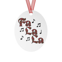 Thumbnail for Personalized Holiday Song Metal Ornament, Christmas Plaid 