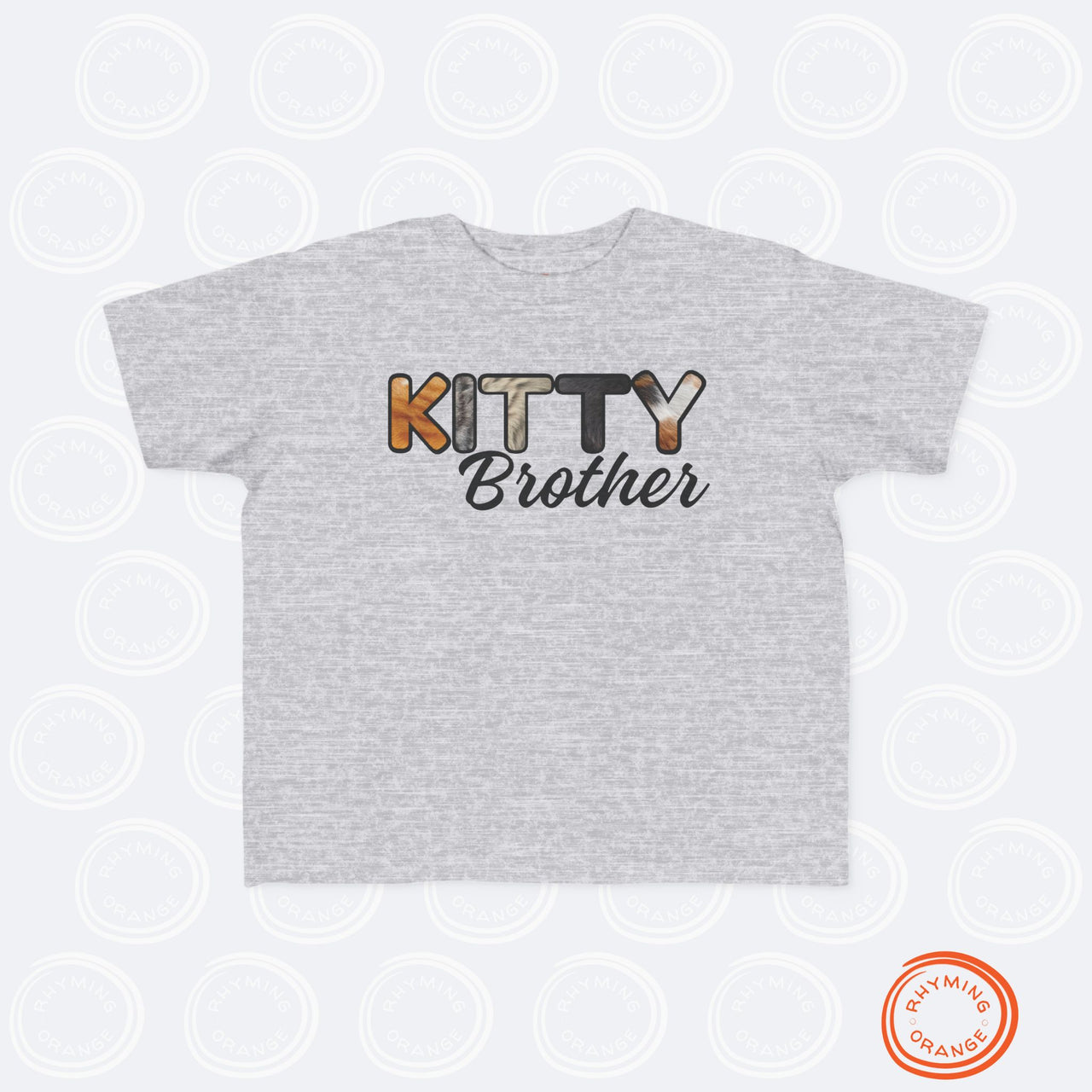 Cat Brother Toddler Tee, Furry Letter Custom Tshirt Pet Sibling, Birthday or Baby Shower Gift, Kid Gift, Boy Cat Shirt, Family Pajamas