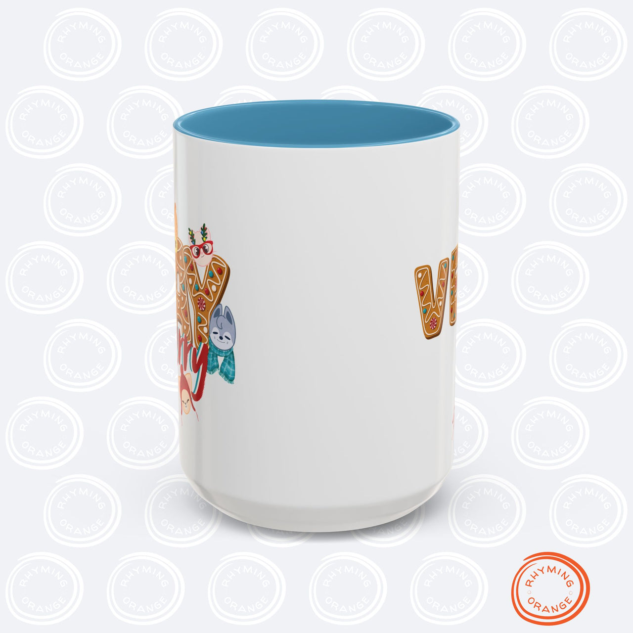 Personalized "Feliz Ateez" Holiday Mug, Custom 11oz 15oz Ceramic Aniteez Gingerbread Mug