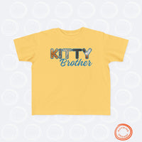 Thumbnail for Custom Toddler Tee for Cat Brother or Sister, Furry Letter Pet Sibling, Birthday or Baby Shower Gift, Expecting Mom Gift, Kid Gift