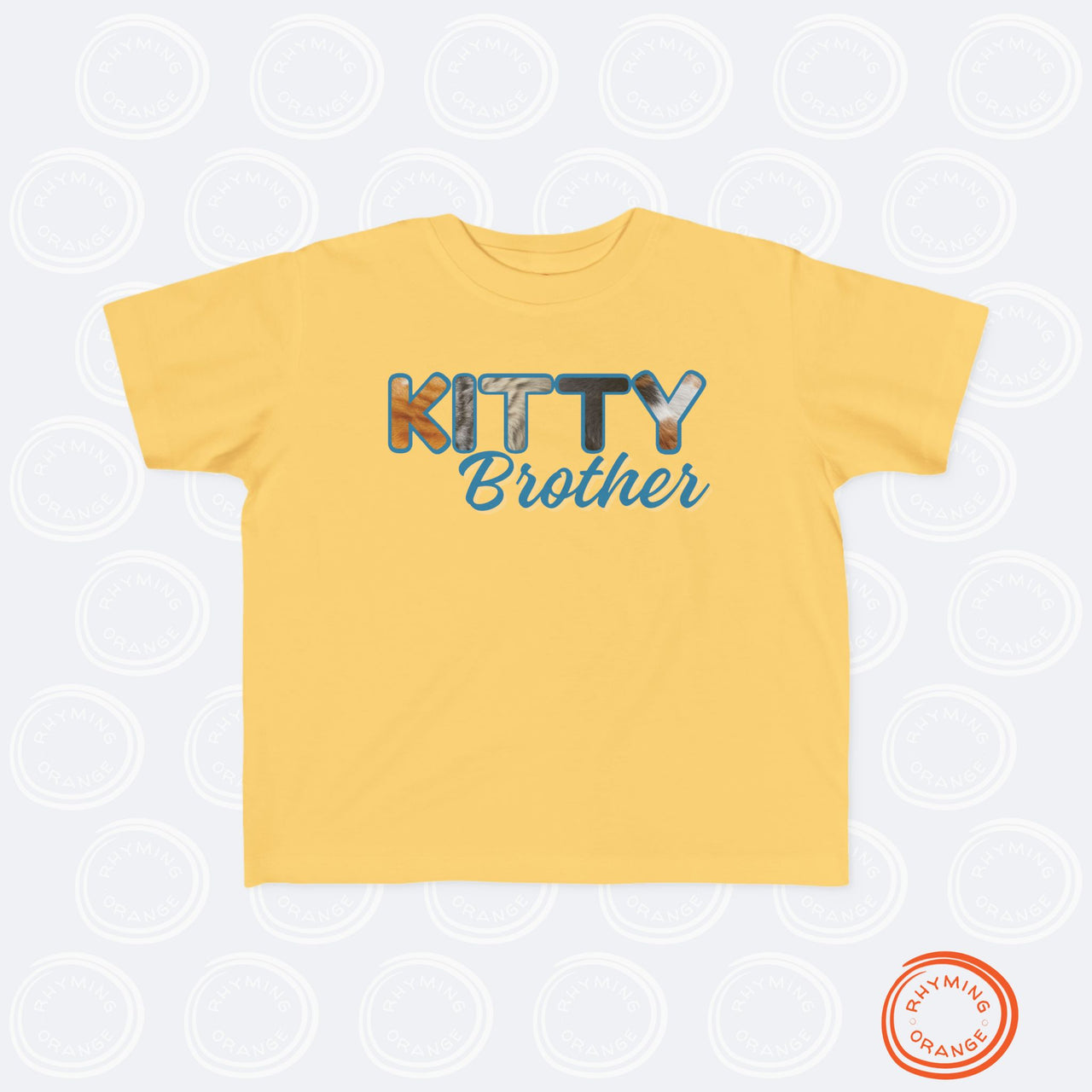 Custom Toddler Tee for Cat Brother or Sister, Furry Letter Pet Sibling, Birthday or Baby Shower Gift, Expecting Mom Gift, Kid Gift