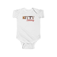 Thumbnail for Baby Announcement Custom Bodysuit, Holiday Plaid Shower Gift for Cat Owners, Cat Sibling Pregnancy Gift, Furry Letter Onesie, Expecting Mom