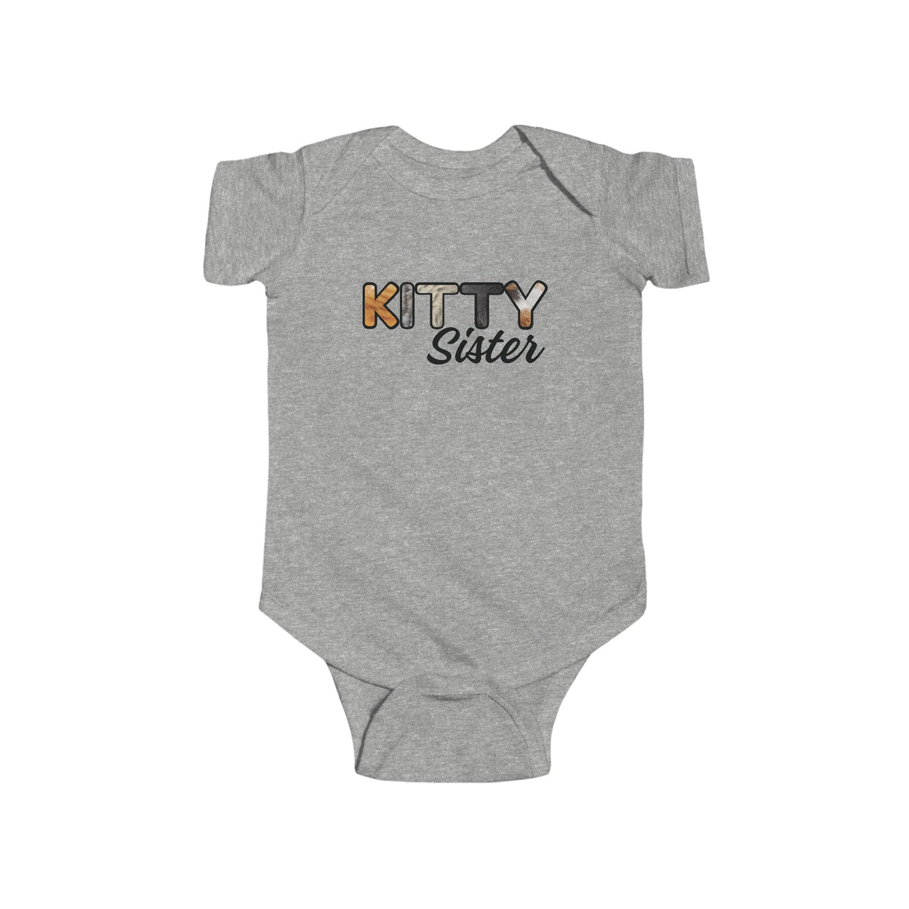 Personalized Cat Sister Bodysuit, Furry Letter Infant Onesie for Pet Sibling, Baby Shower Gift, New Baby Gift, Expecting Mom Gift