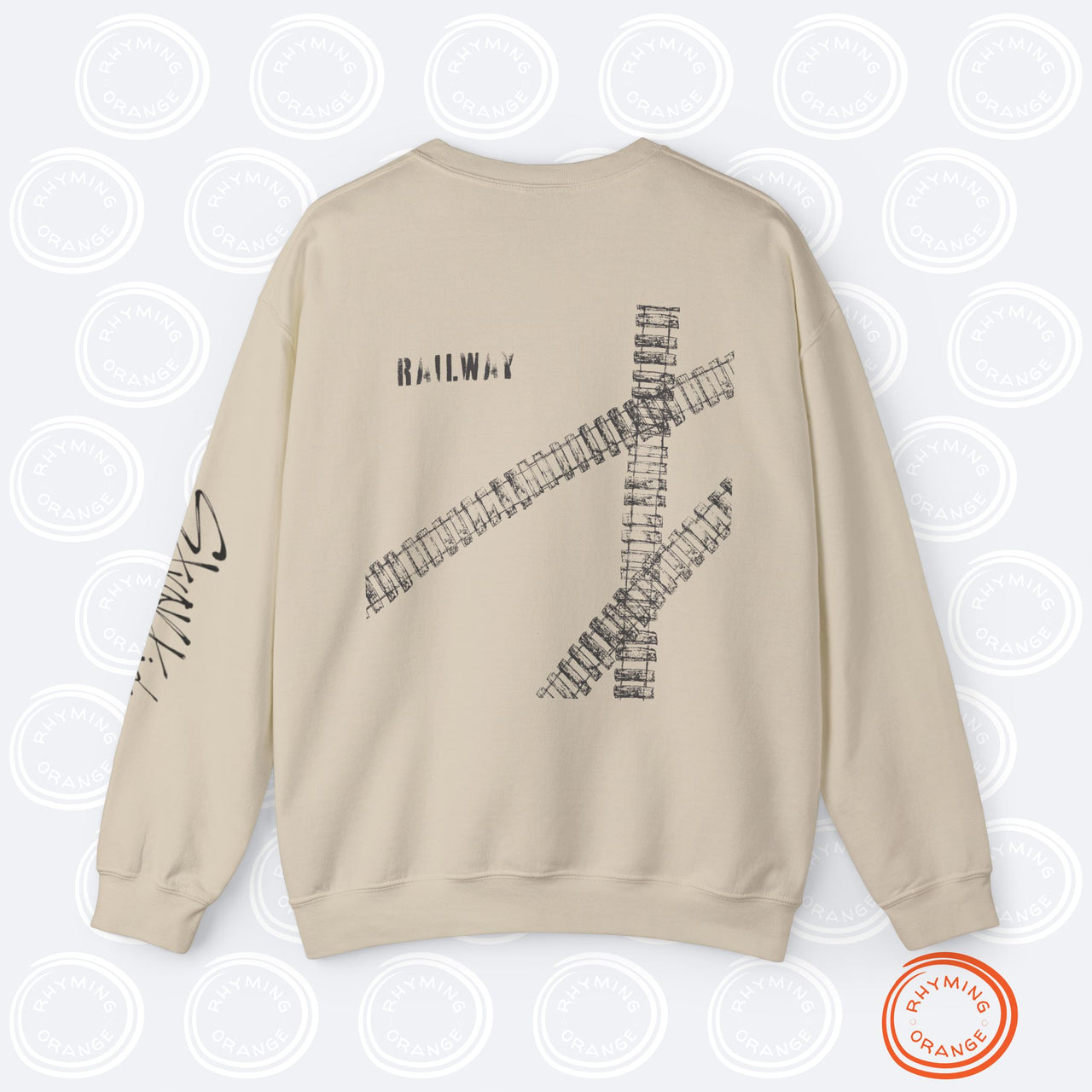 Bang Chan "Railway" Sweatshirt | SKZ BangChan Back Tracks Design Sweatshirt, Stray Kids Kpop DominATE Tour Merch