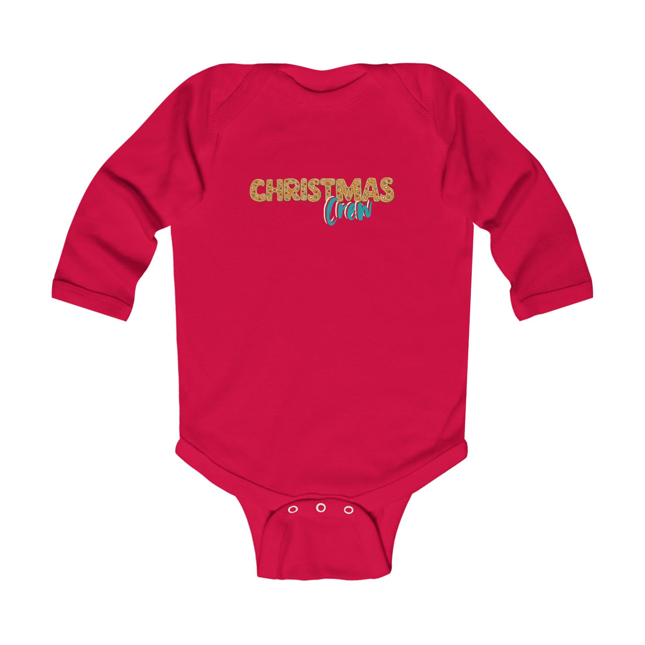 Christmas Crew Gingerbread Infant Bodysuit, Holidays Baby Long Sleeve Outfit, Family Matching Pajamas PJs