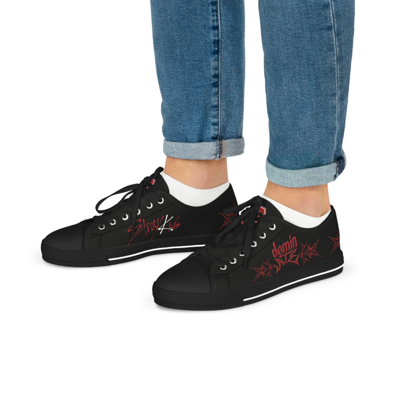 Stray Kids DominATE Tour Custom Men's Low Top Sneakers, SKZ Concert Merch Apparel, StrayKids Shoes