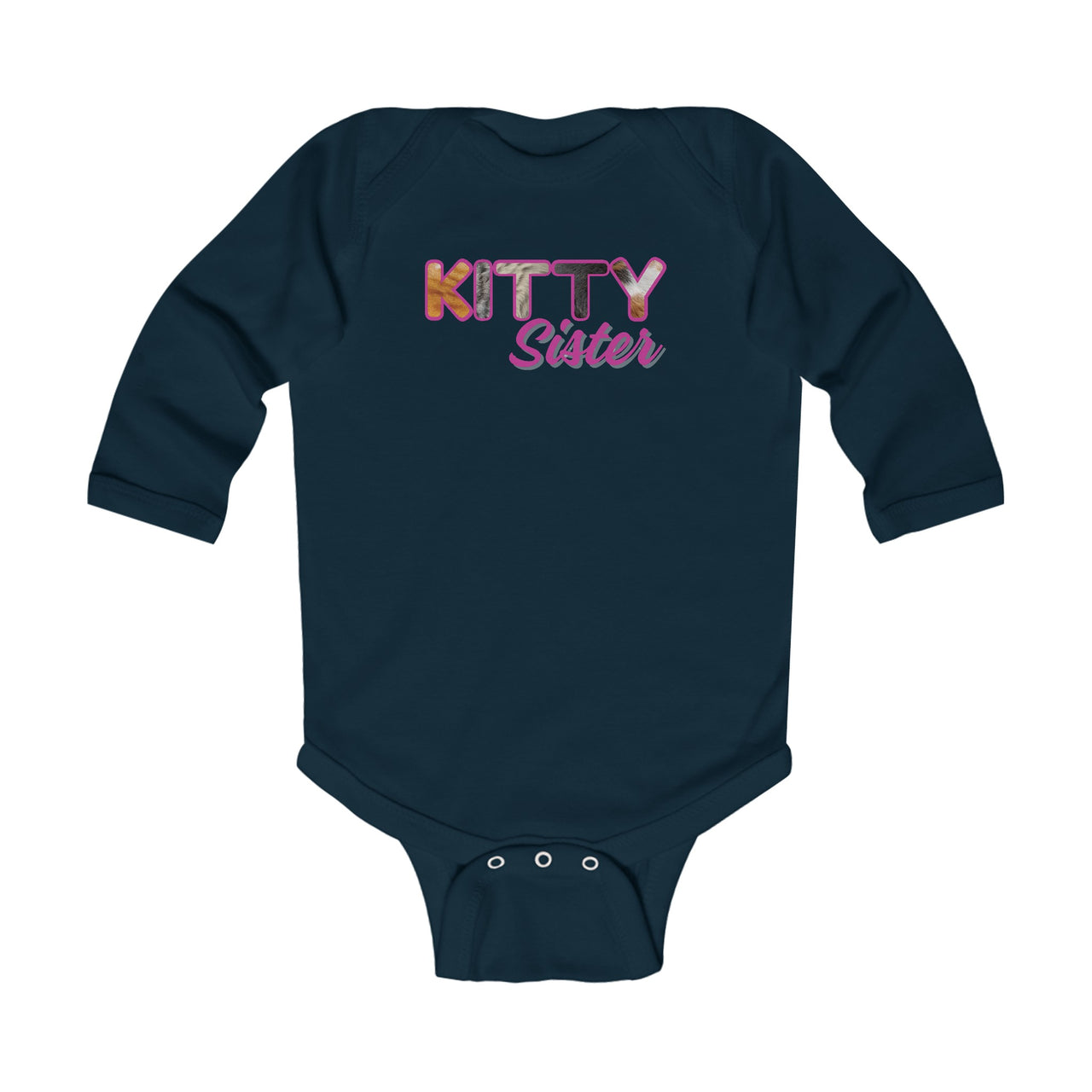 Long Sleeve Infant Bodysuit for Cat Brother or Sister, Furry Letter Custom Onesie for Pet Sibling, Baby Shower Gift, New Baby Gift, Mom Gift