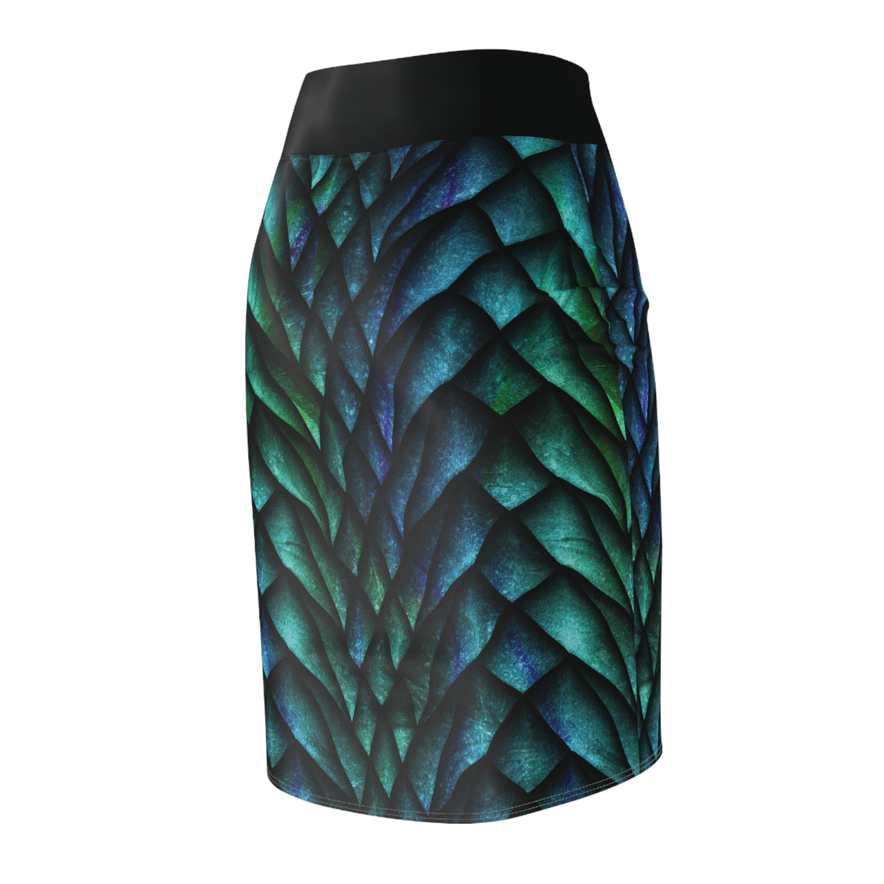 Dragon Scales Pencil Skirt, Blue Green Fantasy Clothing Dress, Gothic Medieval Core, Cosplay Elven Mystical Costume, Mermaid Dragon Skirt