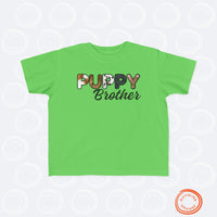 Thumbnail for Dog Brother Toddler Tee, Furry Letter Custom Tshirt Pet Sibling, Birthday Gift, Expecting Mom Gift, Kid Dog Shirt, Family Pajamas, Boy tee