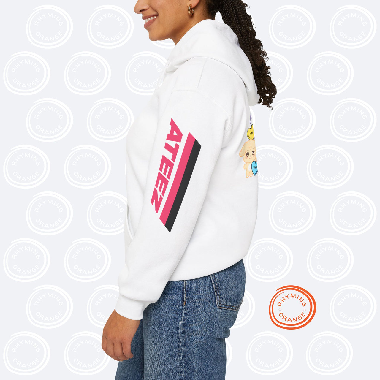 Personalized Aniteez Candy Hearts Hoodie, ATEEZ Custom Valentine's Unisex Sweatshirt, ATZ KPop Merch