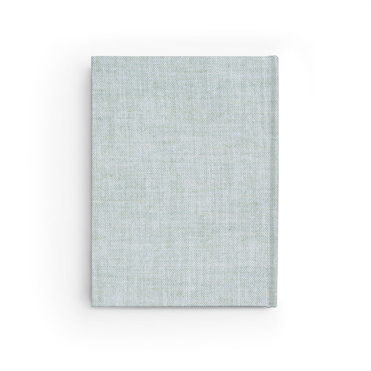 Seafoam Linen and Leather Name Plate All-Over-Print Hardcover Journal, Matte with Lined or Blank Pages, Luxury Printed Cover