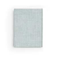 Thumbnail for Seafoam Linen and Leather Name Plate All-Over-Print Hardcover Journal, Matte with Lined or Blank Pages, Luxury Printed Cover