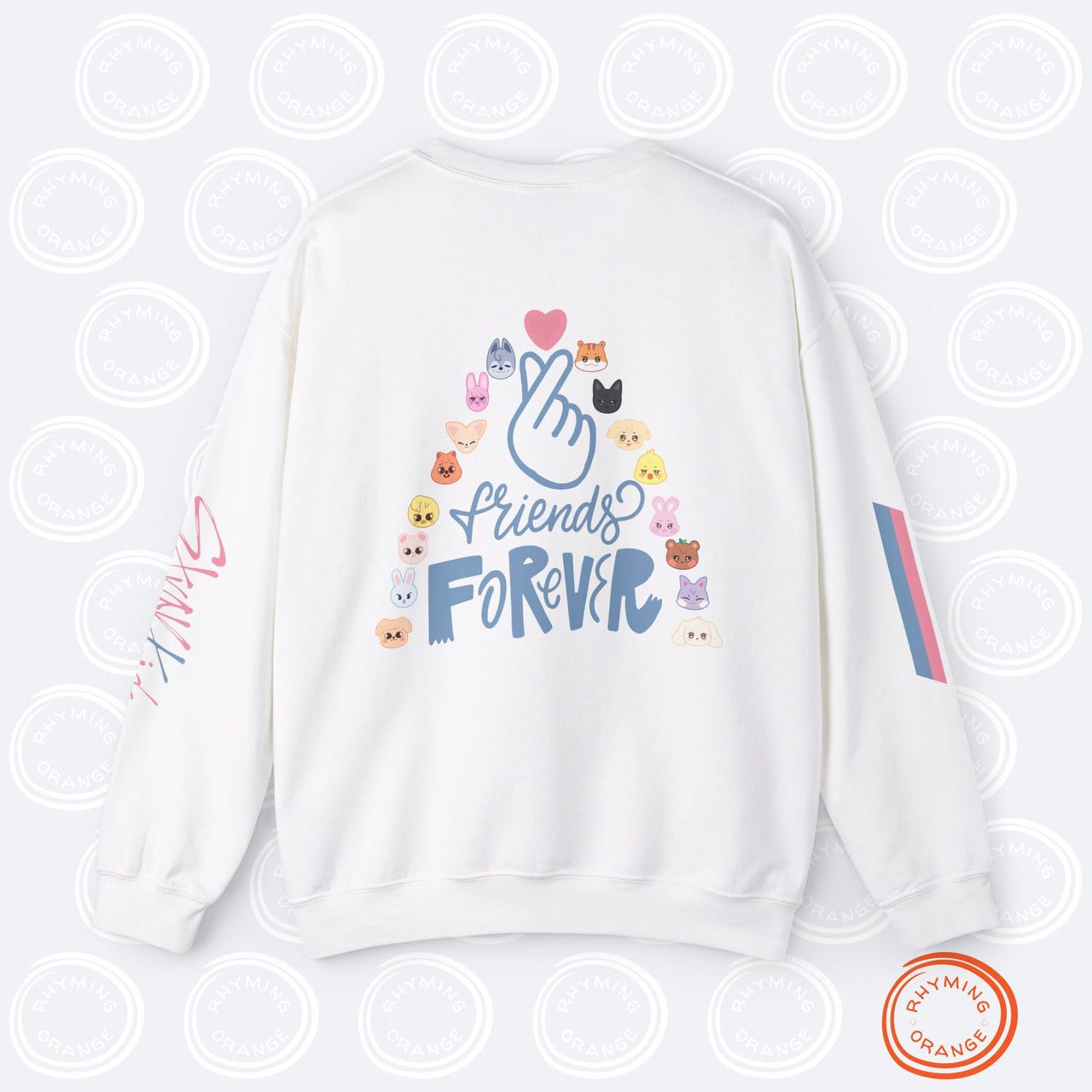 SKZoo LOVES Aniteez Finger Heart Sweatshirt, STAY Atiny Sweatshirt, Stray Kids Ateez KPop Merch