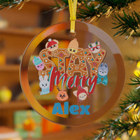 Thumbnail for Personalized Stray Kids SKZoo Glass Ornament, Custom SKZ 