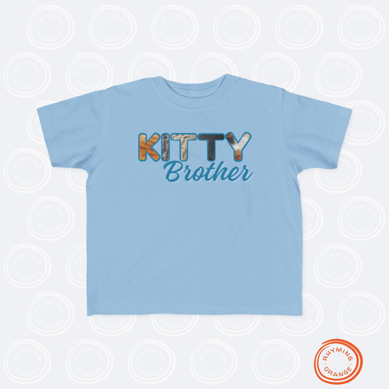 Custom Toddler Tee for Cat Brother or Sister, Furry Letter Pet Sibling, Birthday or Baby Shower Gift, Expecting Mom Gift, Kid Gift