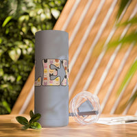 Thumbnail for Personalized Aniteez Letters Skinny Tumbler, Ateez Custom 20oz Mug with Lid and Straw, KPop Merch Insulated Tumbler