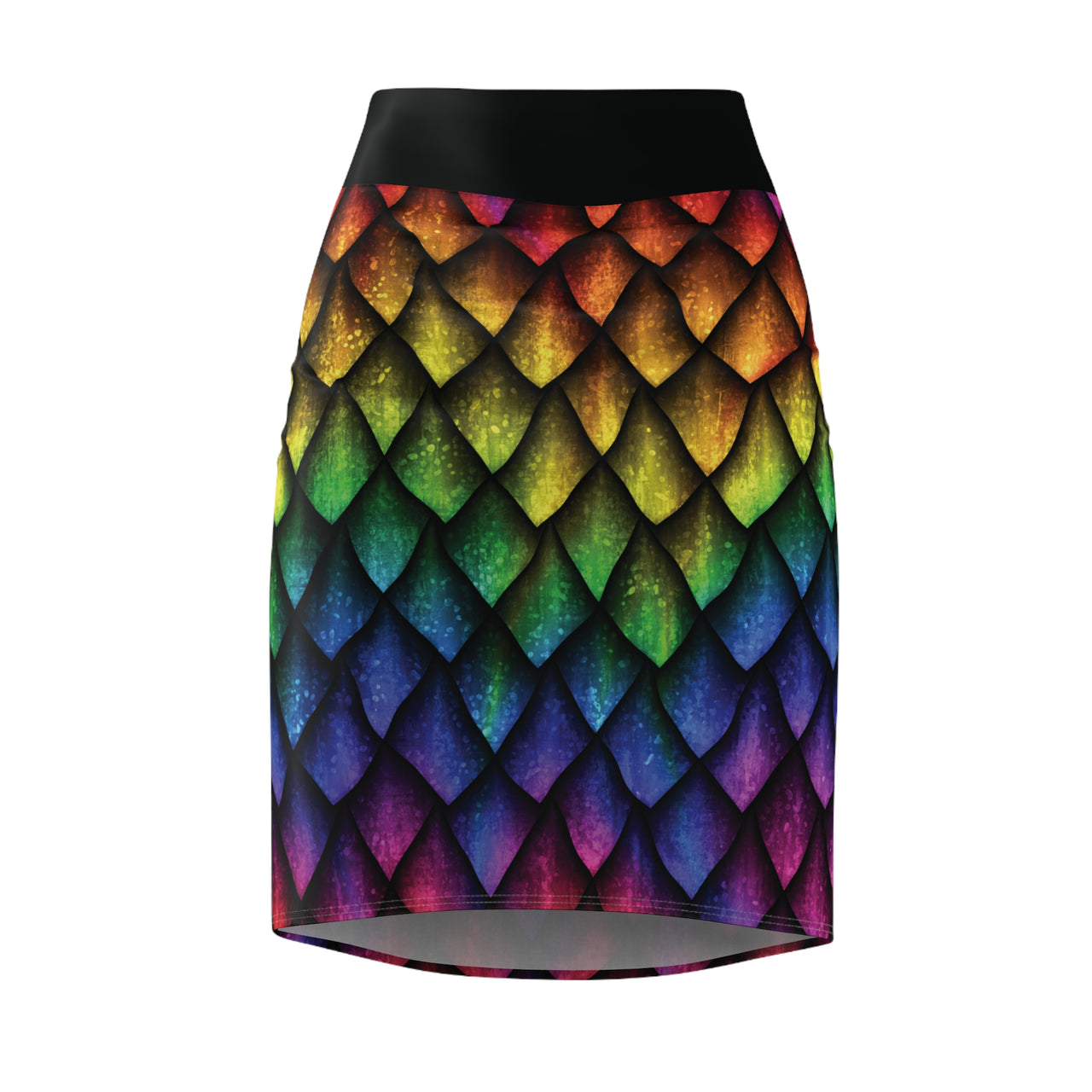 Dragon Scales Pencil Skirt, Rainbow Fantasy Clothing Dress, Gothic Medieval Core, Cosplay Elven Mystical Costume