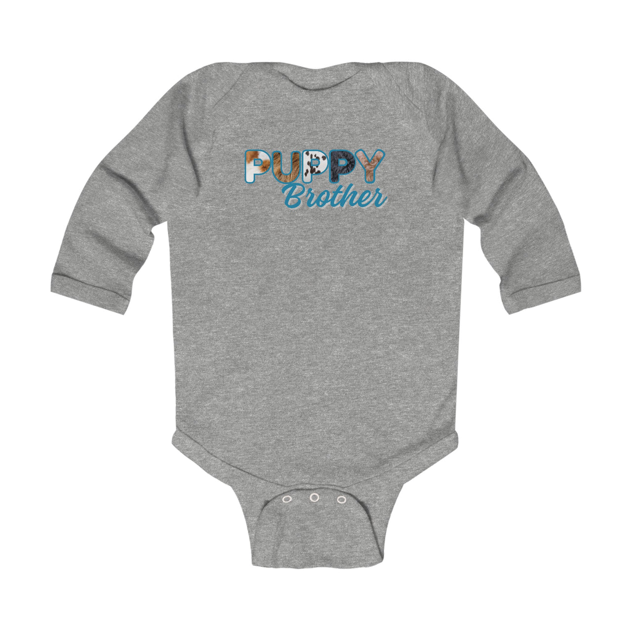 Custom Long Sleeve Bodysuit for Dog Brother or Sister, Furry Letter Infant Onesie for Pet Sibling, Baby Shower Gift, New Baby Gift, Mom Gift