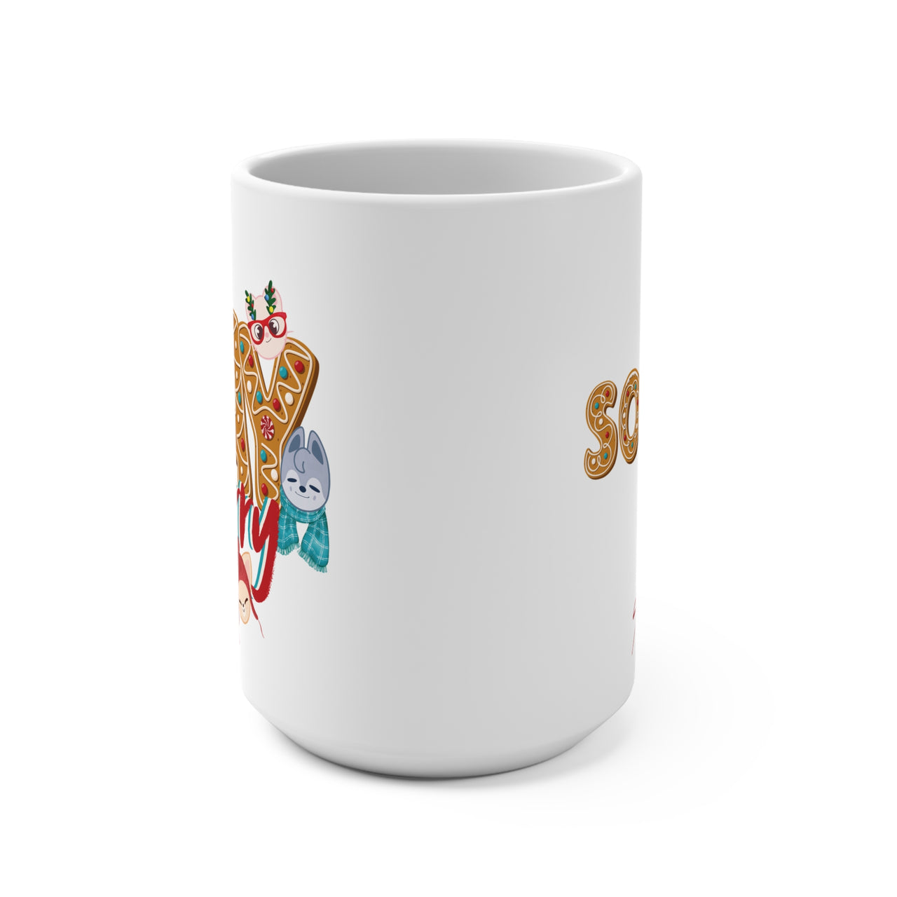 Personlized Stray Kids SKZoo Holiday Mug, Custom 15oz Ceramic STAY Merry Gingerbread Mug, StrayKids Quokka Bbokari Bang Chan Lee Know Merch